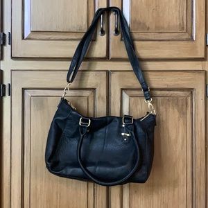 Black & Gold Faux Leather Purse